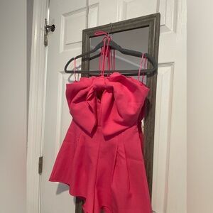 Pink Bow Romper